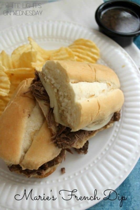 Marie’s Crock Pot French Dip from White Lights on Wednesday