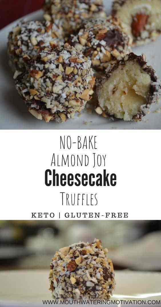 No Bake Almond Joy Cheesecake Truffles – Mouthwatering Motivation