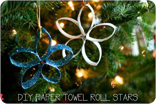 Paper Towel Roll Stars via Blog A La Cart