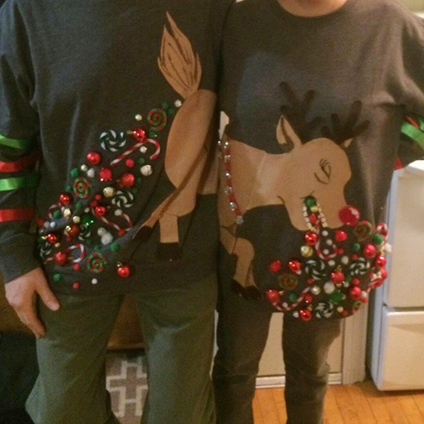 Parents Combined Ugly Sweater Combo.