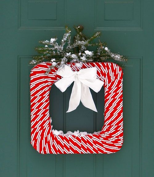 Red And White Door Decoration.