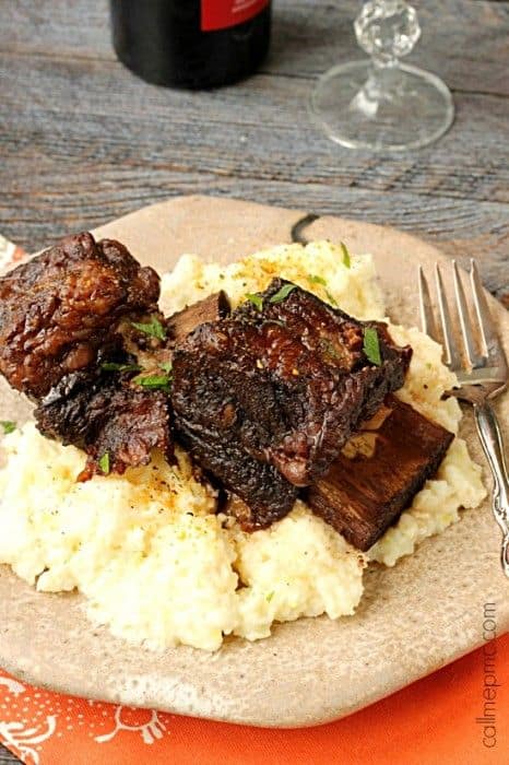 Red Wine Pomegranate Slow Cooker Short Ribs from Call Me PMc