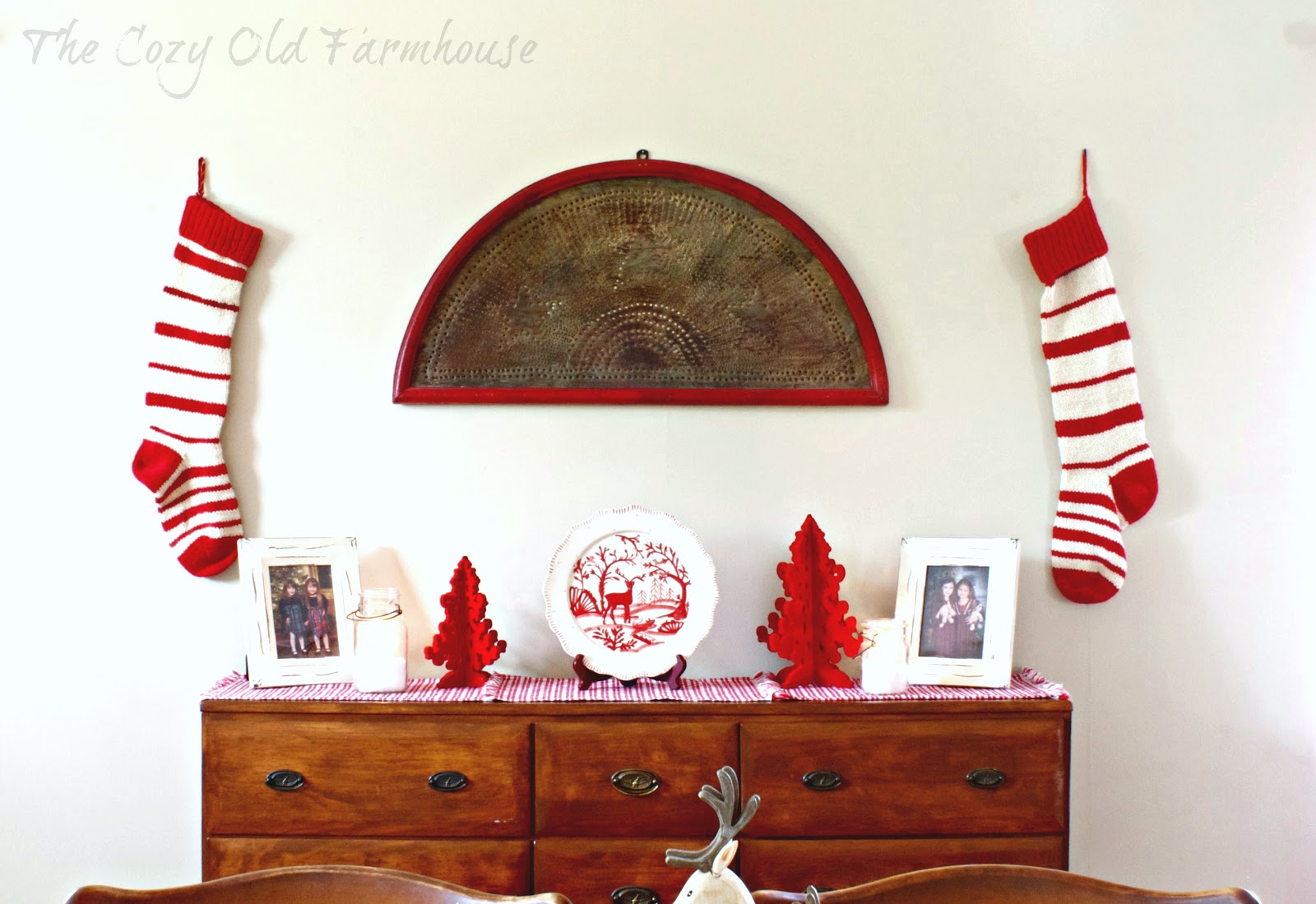 Red and White Nordic Christmas Decor