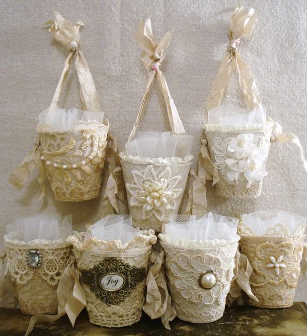 Shabby Chic Candy Cup Ornaments.