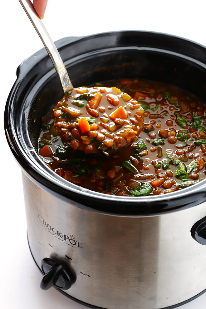 Slow Cooker Curried Lentil Soup from Gimme Some Oven