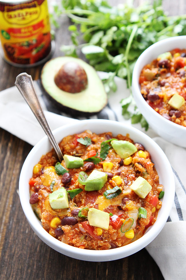 Slow Cooker Enchilada Quinoa from Two Peas and Their Pod