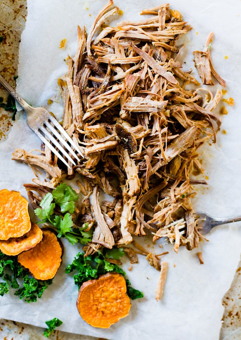 Slow Cooker Juicy Cuban Pulled Pork from Heartbeet Kitchen