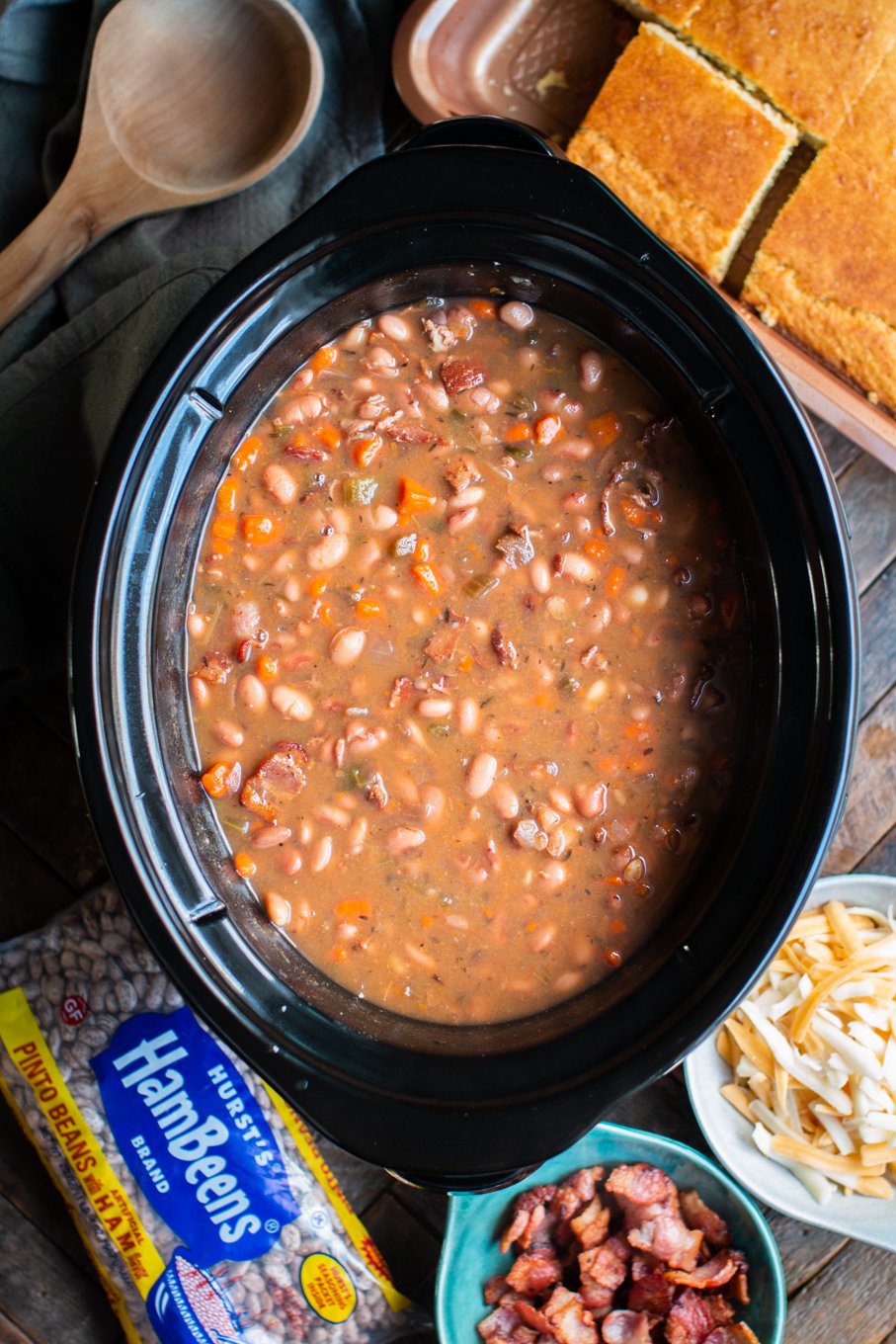Slow Cooker Pinto Bean and Bacon Soup from The Magical Slow Cooker