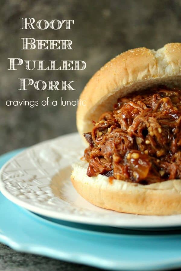 Slow Cooker Root Beer Pulled Pork from Cravings of a Lunatic