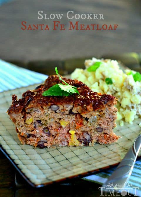 Slow Cooker Santa Fe Meatloaf from Mom on Timeout