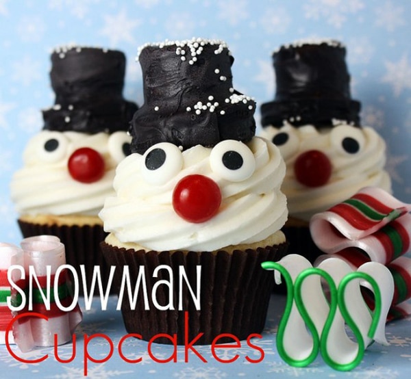 Snowman Cupcakes by Confessions of a Cookbook Queen
