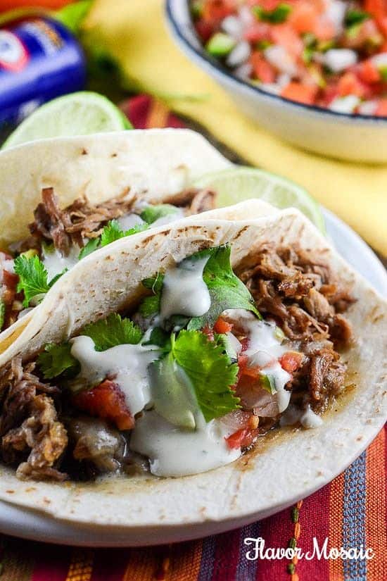 Zesty Ranch Slow Cooker Pork Carnitas from Flavor Mosaic