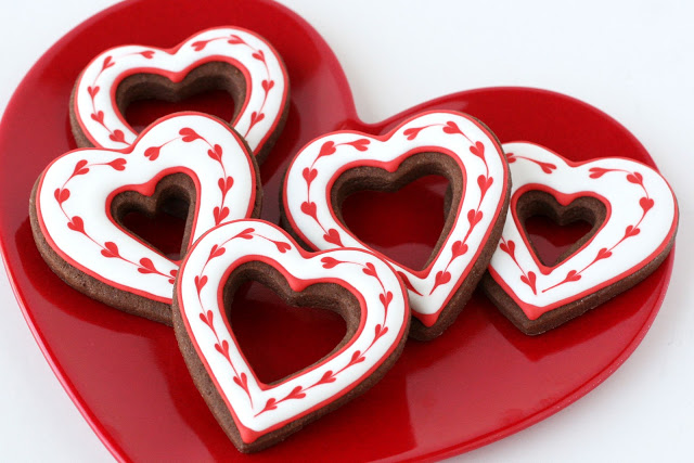 Adorable Heart Cookies with Heart Icing Design