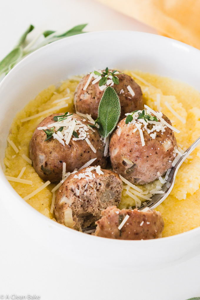 Baked Paleo Turkey Meatballs from A Clean Bake