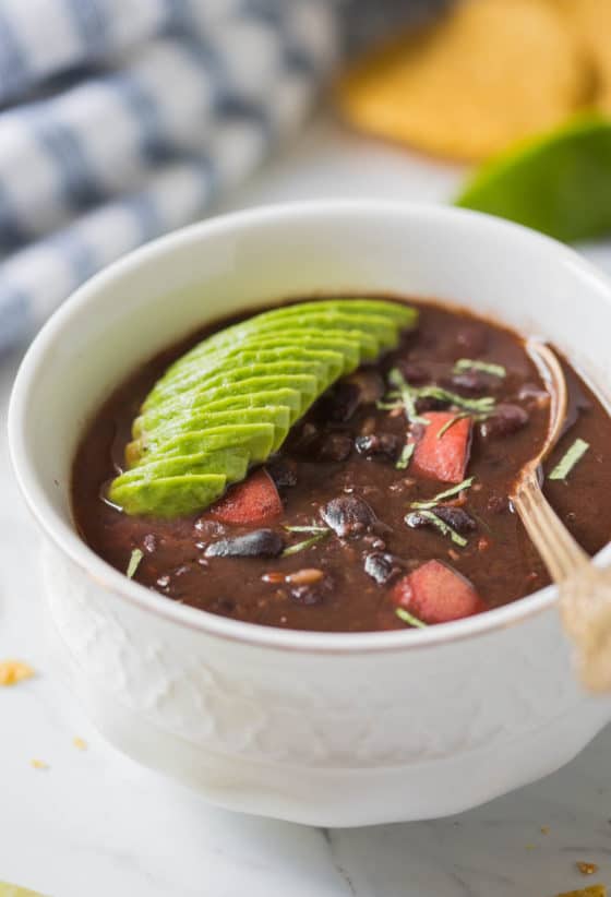 Black Bean Soup by Watch What U Eat - Instant Pot Soup Recipes