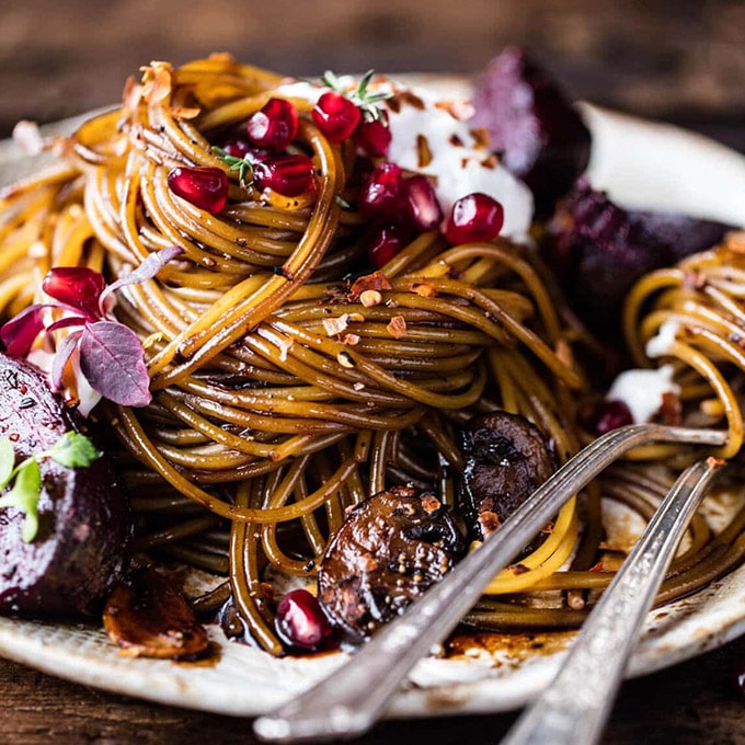 Caramelized Balsamic Goat Cheese Pasta by Half Baked Harvest