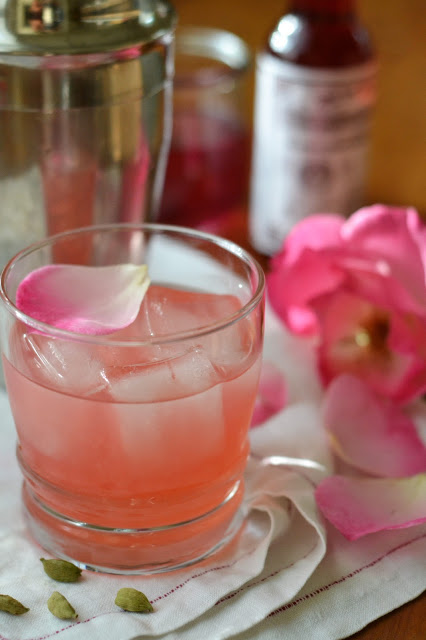 Cardamom rose cocktail recipe.