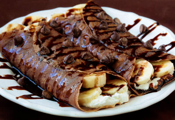 Chocolate Banana Crepes from Gimme Some Oven