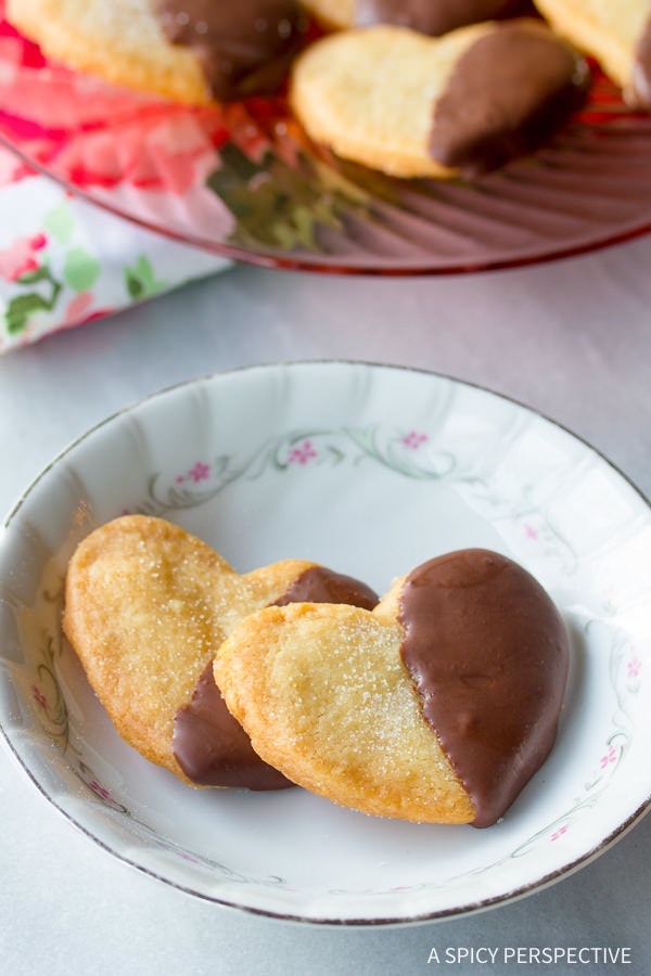 Chocolate Dipped Salty Shortbread.