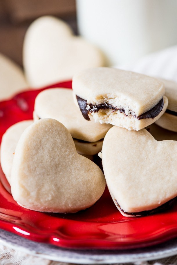Chocolate Ganache Heart Cookies by Simple as That