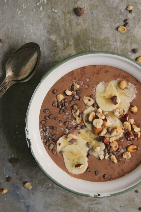 Chocolate Hazelnut Smoothie Bowl from With Food and Love