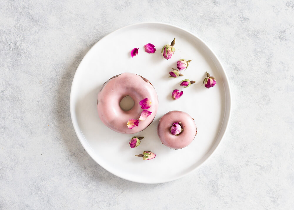 Chocolate Rose Donuts from Savory Lotus