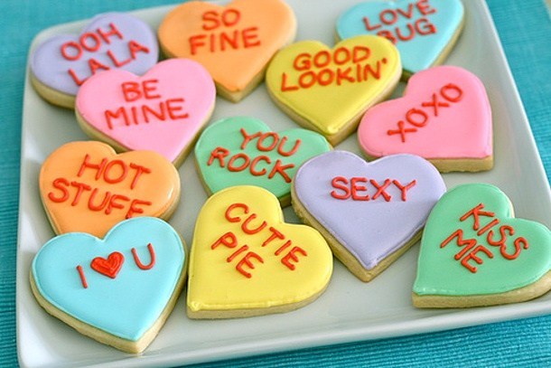 Conversation Heart Cookies by Annie’s Eats