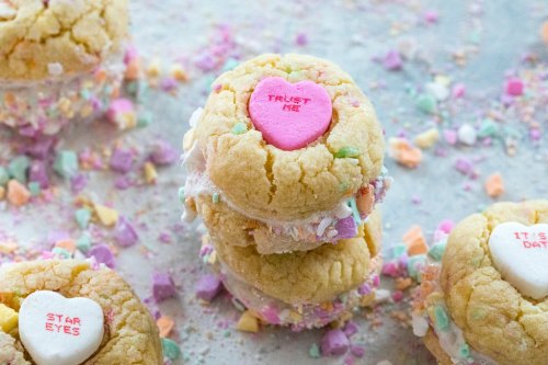 Conversation Heart Cookies from We Are Not Martha