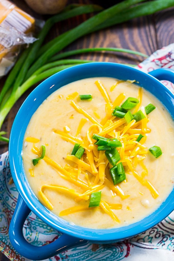 Creamy Potato and Beer Cheese Soup.