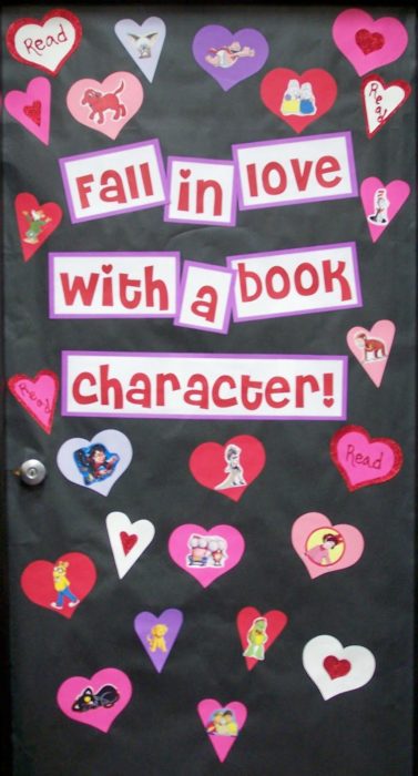 Fall in Love with Book Character Classroom Door