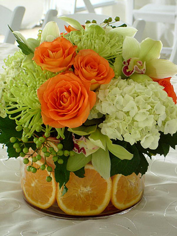 Flower Decor with Citrus.