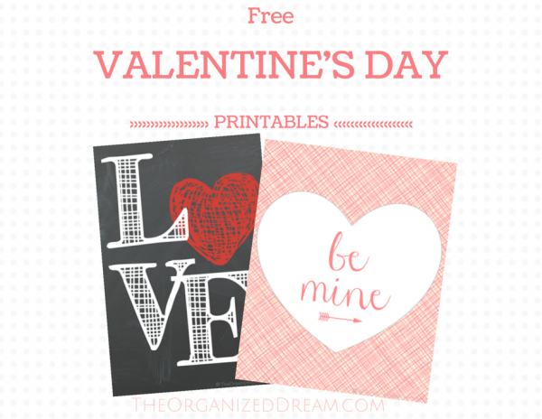 Free Valentine’s Day Printables by The Organized Dream