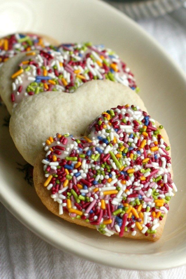 Gluten-Free Heart-Shaped Sugar Cookies.