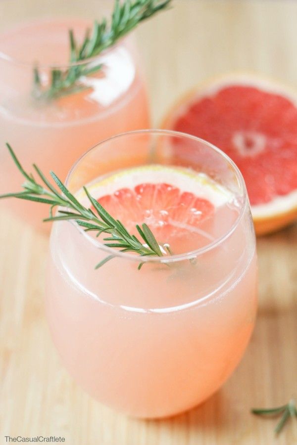 Grapefruit and Rosemary Mocktail.