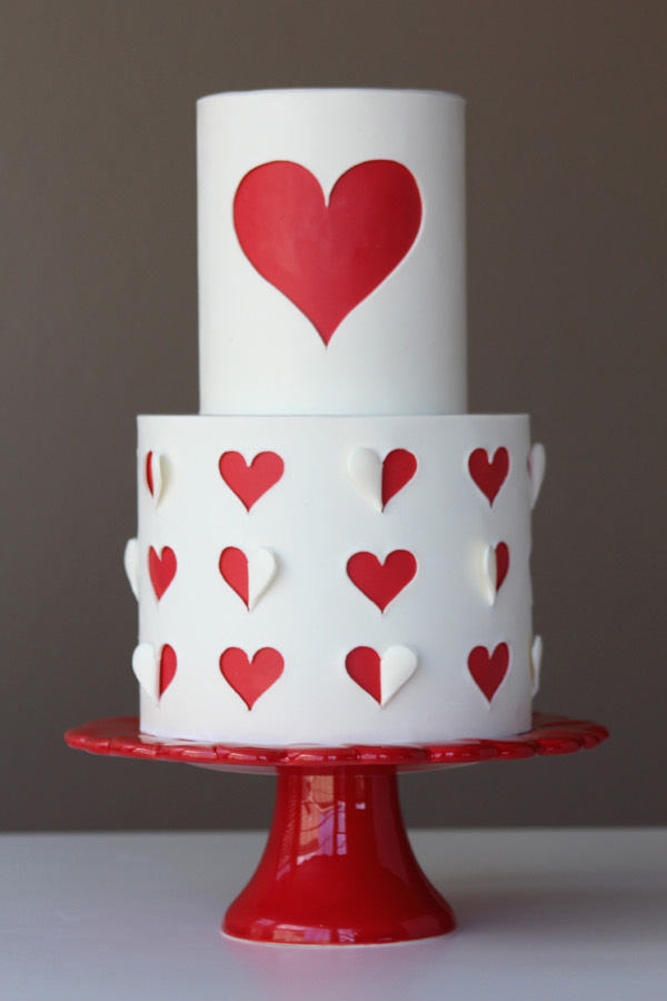 Heart Cut-Out Cake