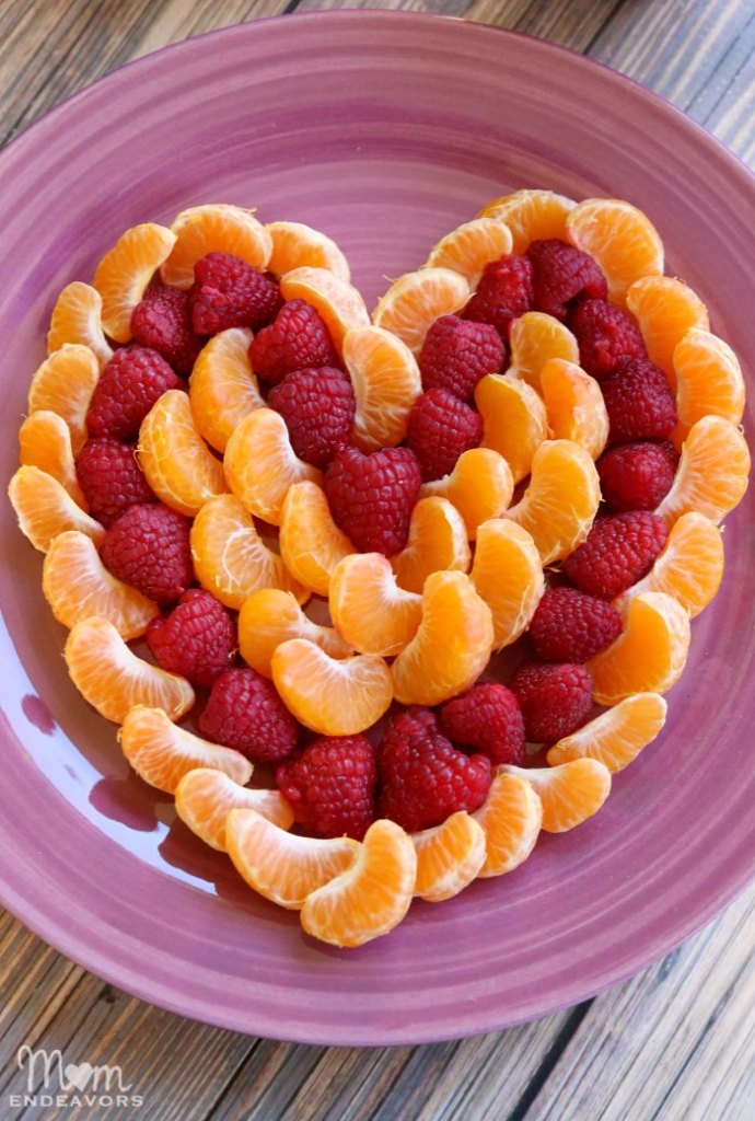 Heart-Shaped Fruit Platter by Mom Endeavors