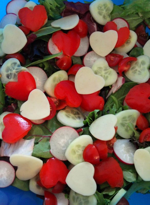 Heart Shaped Salad.