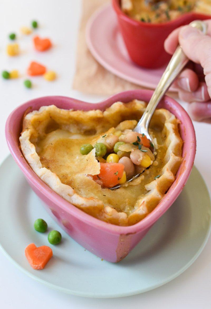 Heart-Shaped Vegan Pot Pies.