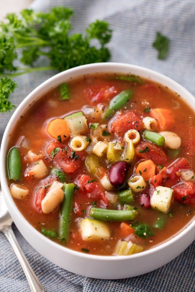 Hearty Slow-Cooker Minestrone Soup.