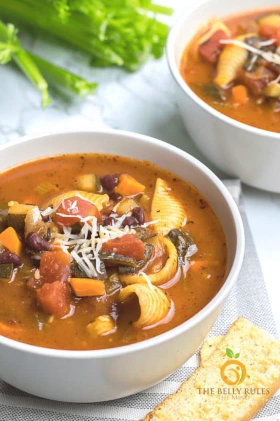 Instant Pot Minestrone Soup by The Belly Rules the Mind
