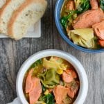 Instant Pot Salmon Tortellini Soup