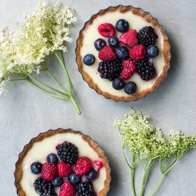 Lemon and Berry Tarts by Wallflower Kitchen