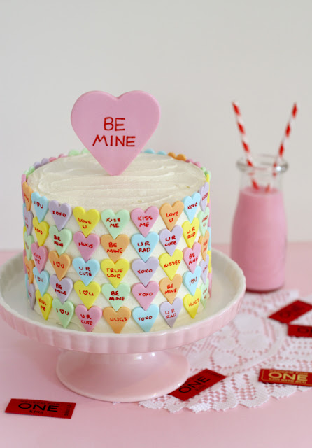 Love Hearts Valentine’s Cake