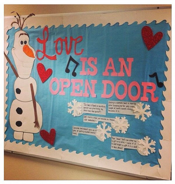 Love is an open door bulletin board.