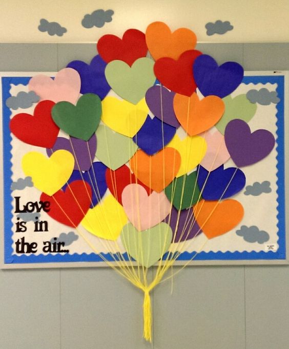 Love is in the air... February bulletin board.