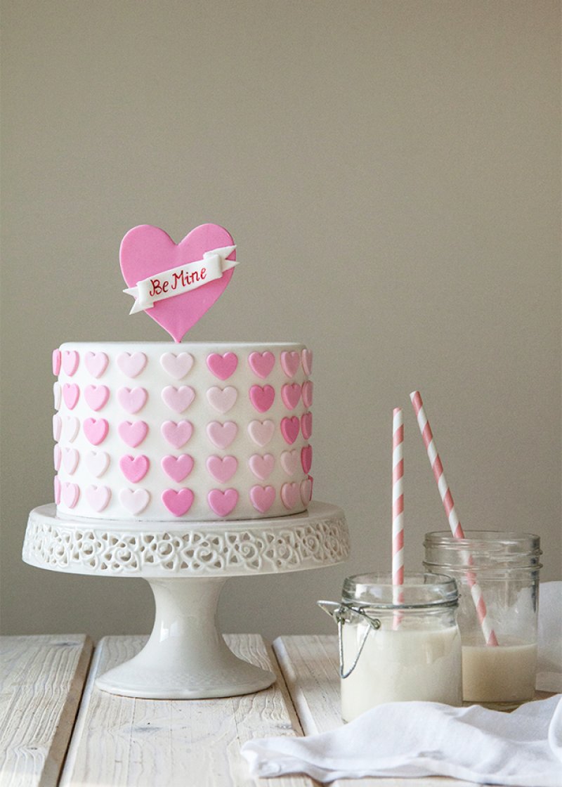 Ombre Heart Cake.