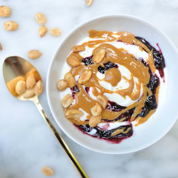 Peanut Butter & Jelly Breakfast Bowl from A New Bloom