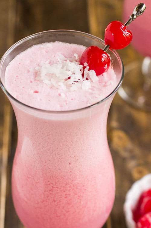 Pink Coconut Frost Cocktail.