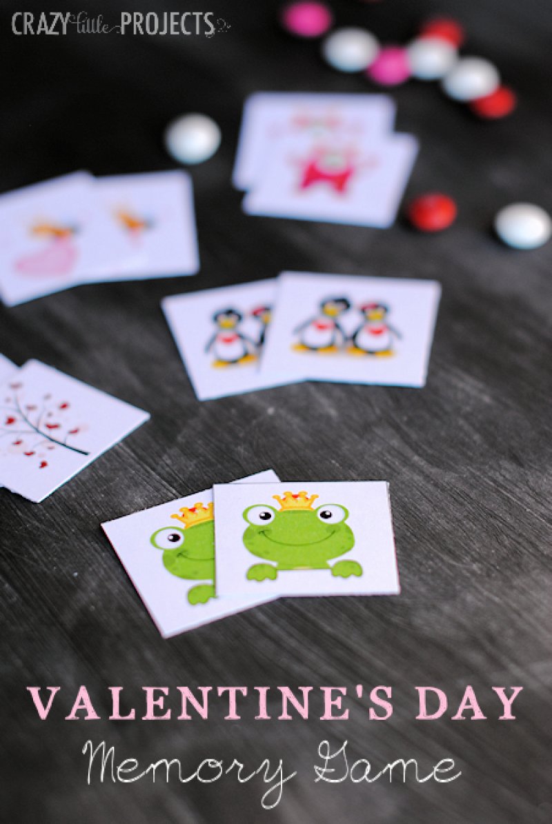 Printable Valentines Memory Game from Crazy Little Projects
