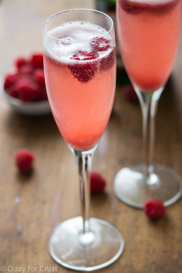 Raspberry Champagne Punch Bellini.